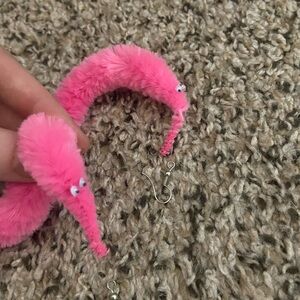 Handmade worm dangly earrings